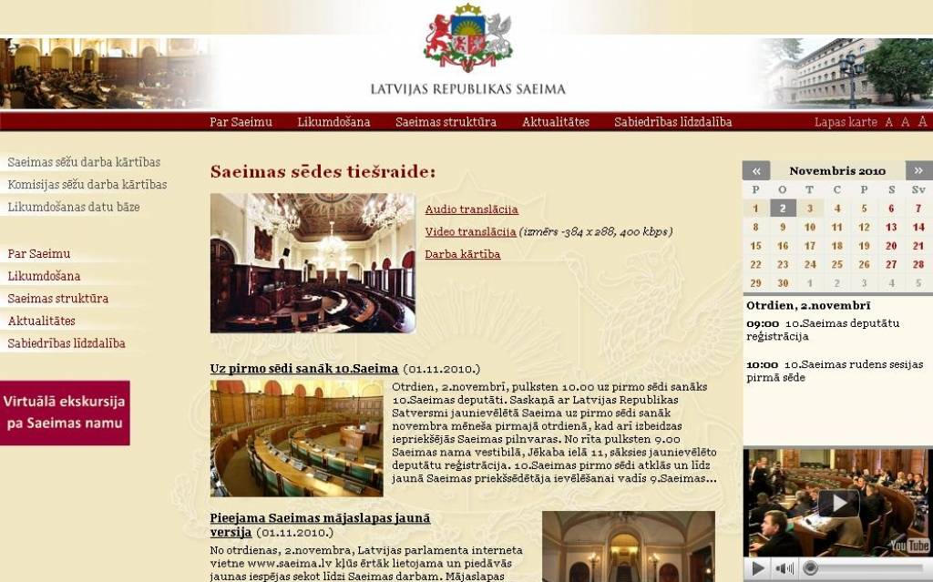 Autors: Ekrānšāviņš no www.saeima.lv