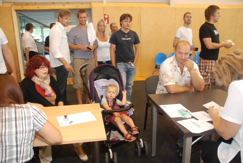 Grobiņas vēlēšanu iecirknis. 
Autors: Dainis Ģelzis