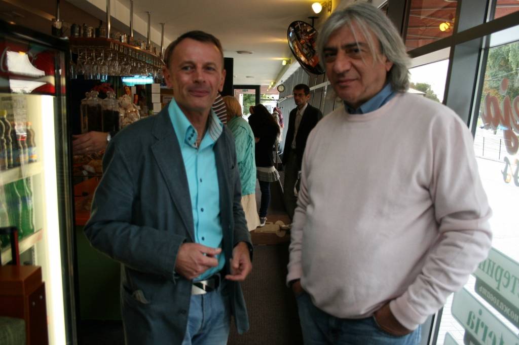 Ērģelnieki Lotars Džeriņš un Eduards Oganesjans. 
Autors: Uldis Dobelis