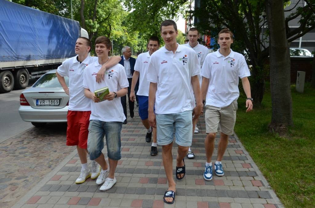 Latvijas U18 izlase.
Autors: Uldis Dobelis