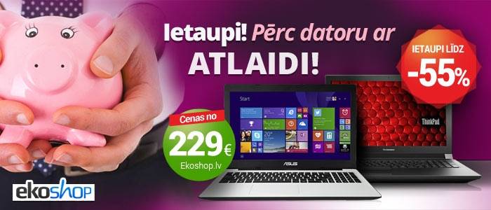 Ekoshop.lv portatīvie datori