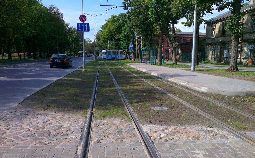 Atjaunotais Liepājas tramvaja līnijs posms no Dzelzceļnieku ielas līdz Brīvības ielai.
Autors: Aigars Štāls