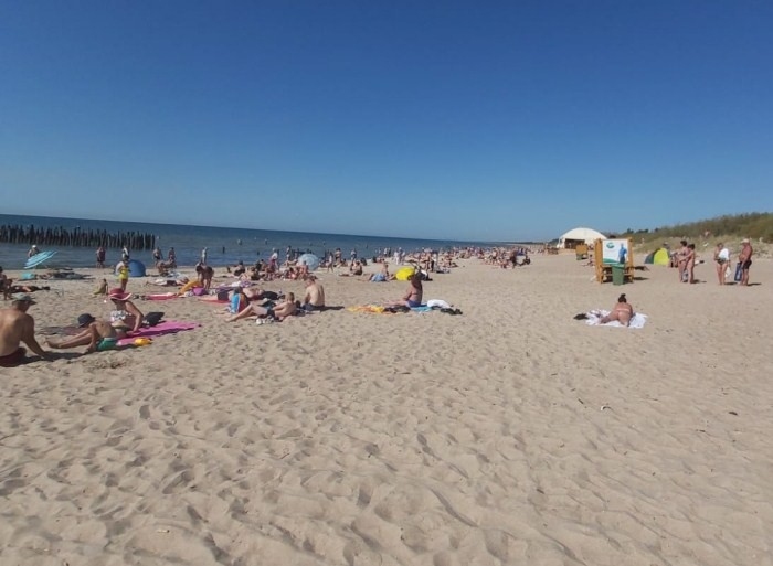 Papes pludmale šovasar. 
Autors: Uldis Dobelis