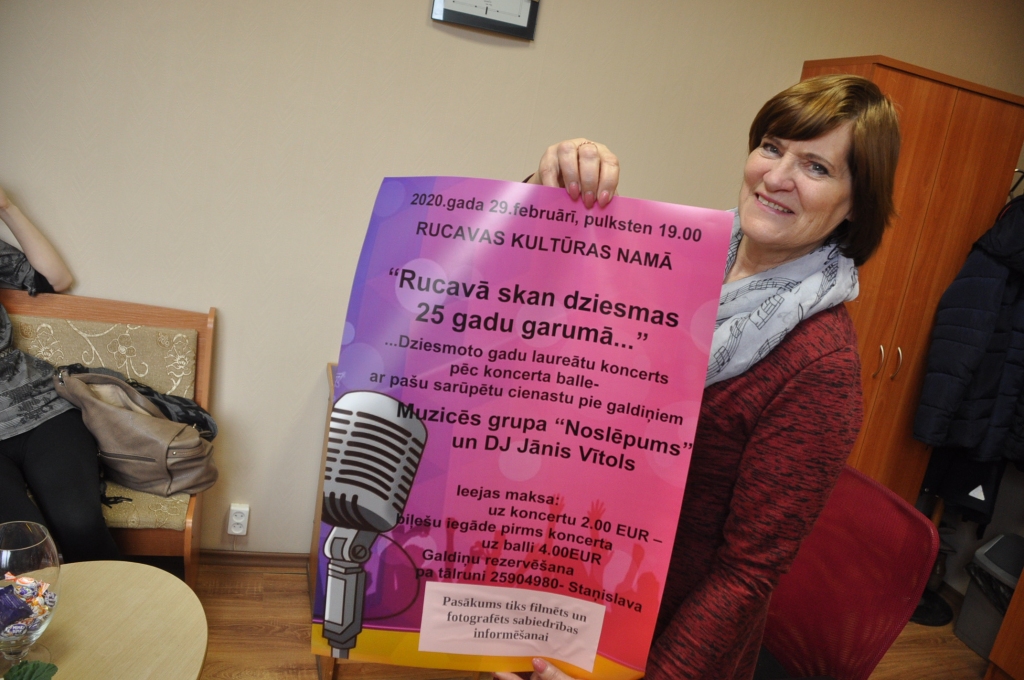 Sestdien, 29. februārī, pulksten 19 kultūras namā konkursa “Ne tikai zvaigznes spīd” 25 gadu jubilejas koncerts. Pēc koncerta balle ar grupu “Ņoslēpums” un DJ Jāni Vītolu.
Autors: Dainis Ģelzis