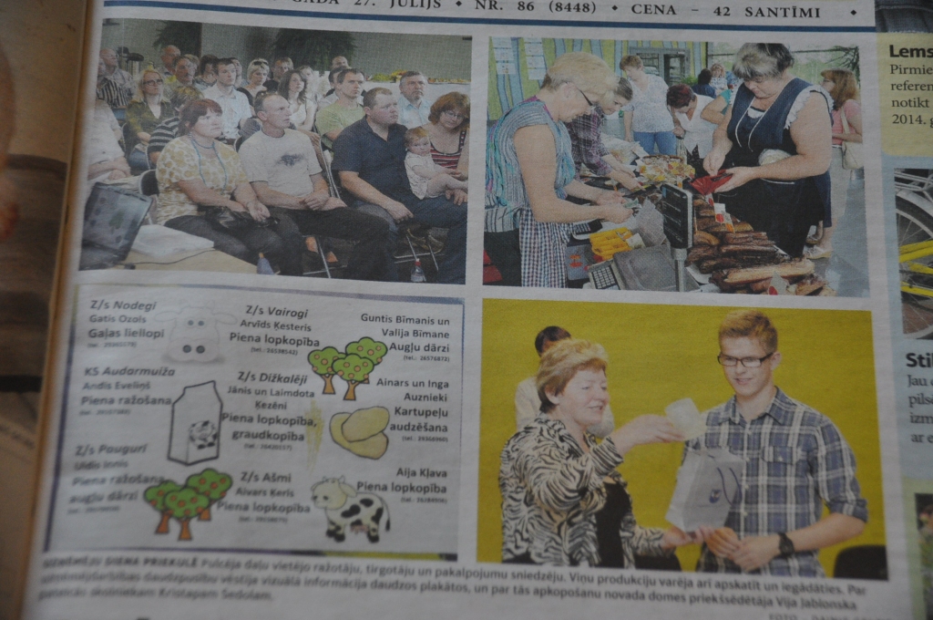 Vietējo lauksaimnieku un uzņēmēju atpazīstamību ar datu apkopojumu centās veicināt Priekules novads. 