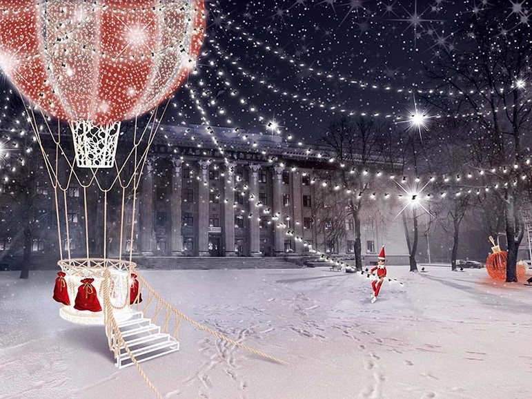 Ziemasvētku un Gadumijas rotājumi 2020. 
Autors: Vizualizāciju autors SIA “First service”